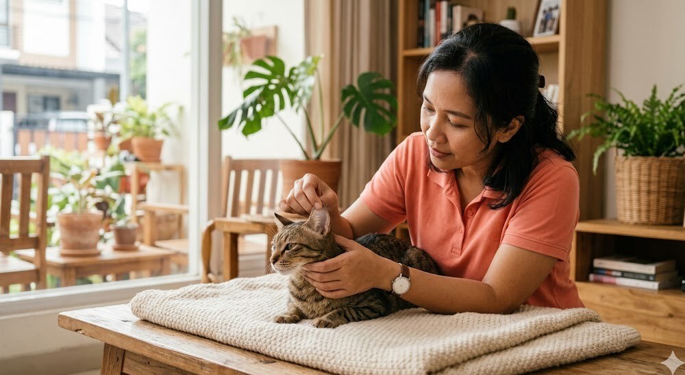 Ear Cleaning Kucing: Cara Aman, Frekuensi, dan Tanda Otitis