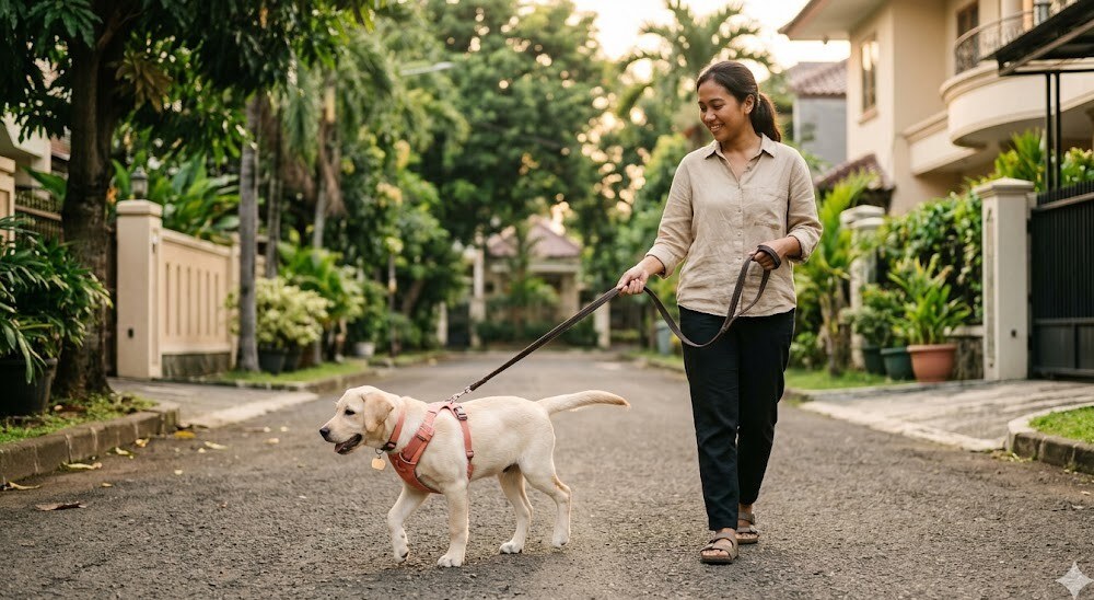 Leash Training Puppy: Step-by-Step Positive Reinforcement + Pilih Leash/Collar yang Aman